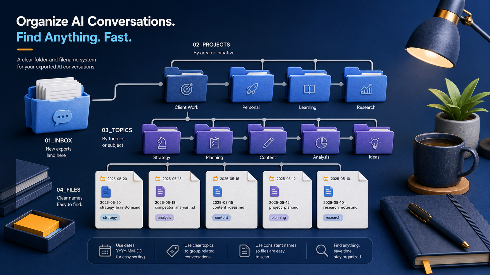 How to Organize Gemini Exports with Folders and File Names